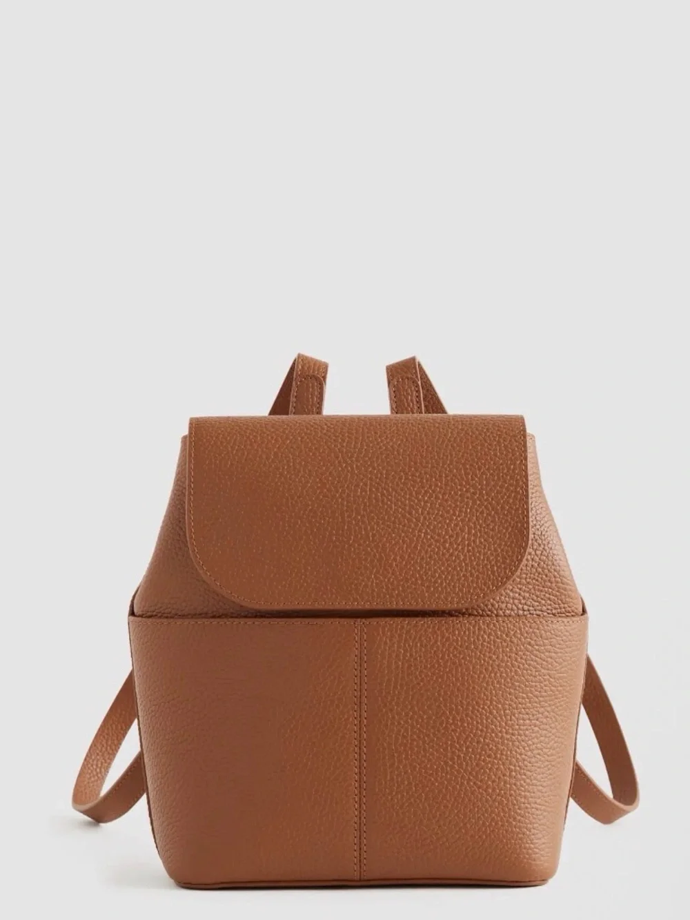 Quince Italian Leather Small Backpack Cognac Brown quiet luxury minimalist boho